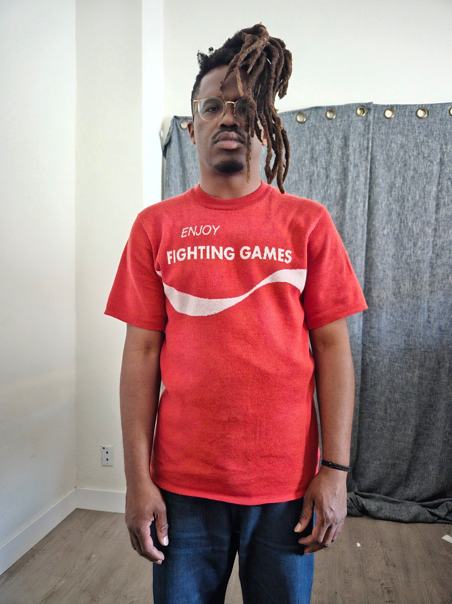 ENJOY FIGHTING GAMES Knit T-shirt
