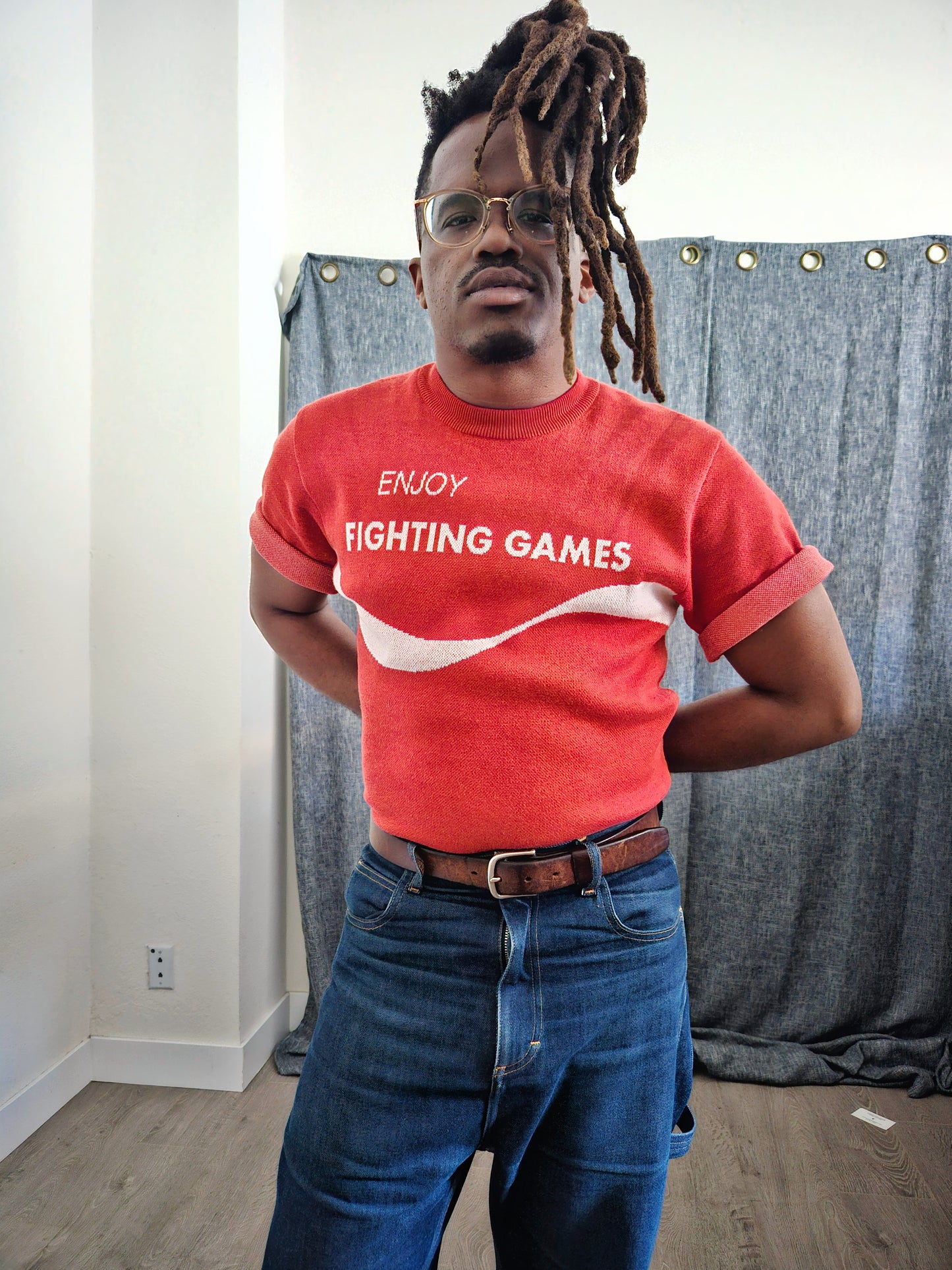 ENJOY FIGHTING GAMES Knit T-shirt